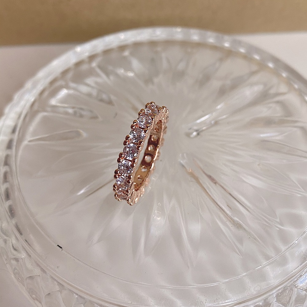 rose goals ring with diamonds